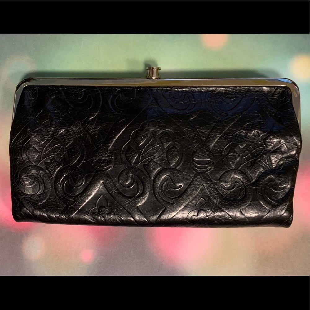 Hobo International black leather wallet/clutch NWT